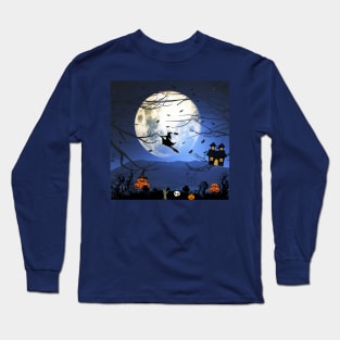 NO HALLOWEEN . NO HORROR PUMKIN AND WITCH Long Sleeve T-Shirt